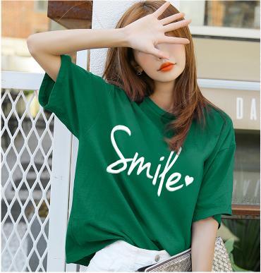 Áo thun, áo thun nữ, áo kiểu nữ, áo kiểu nữ xinh đẹp, áo thun nữ SMILE thời trang, vải cotton dày mịn, thoáng mát