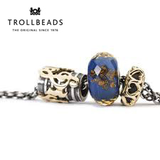 Trollbeads bead thuỷ tinh cao cấp Blue Twinkle