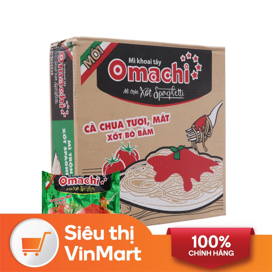 Siêu thị VinMart - Thùng 30 gói mì trộn khoai tây sốt Spaghetti Omachi 91g