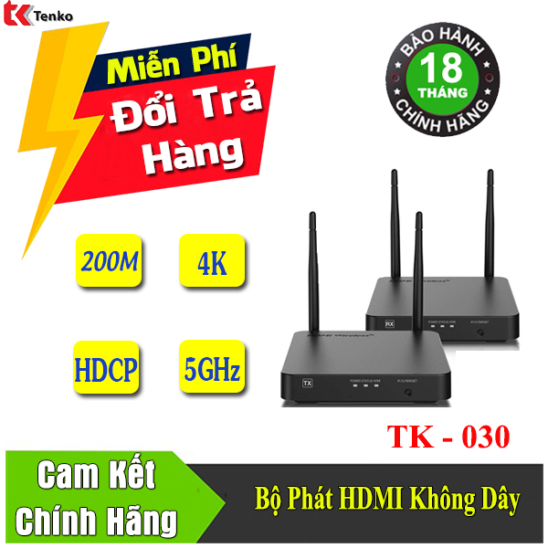 Bộ thu phát hdmi không dây 200m cho máy tính, laptop,điện thoại