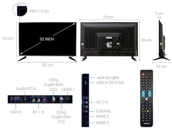 Điều Khiển Tivi Asanzo 32 Inch