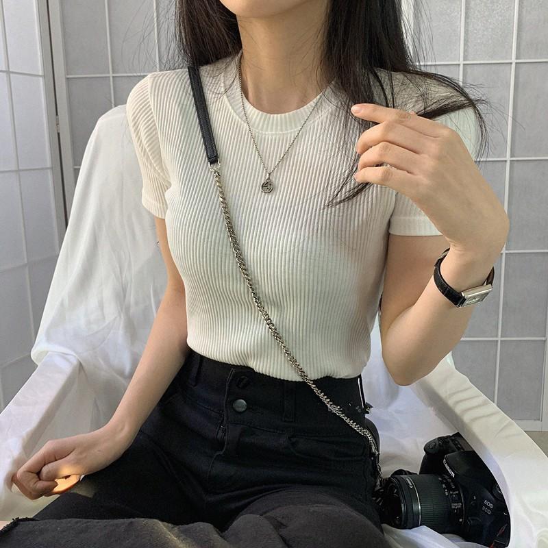 [HCM]ÁO THUN NỮ CỔ TRÒN
