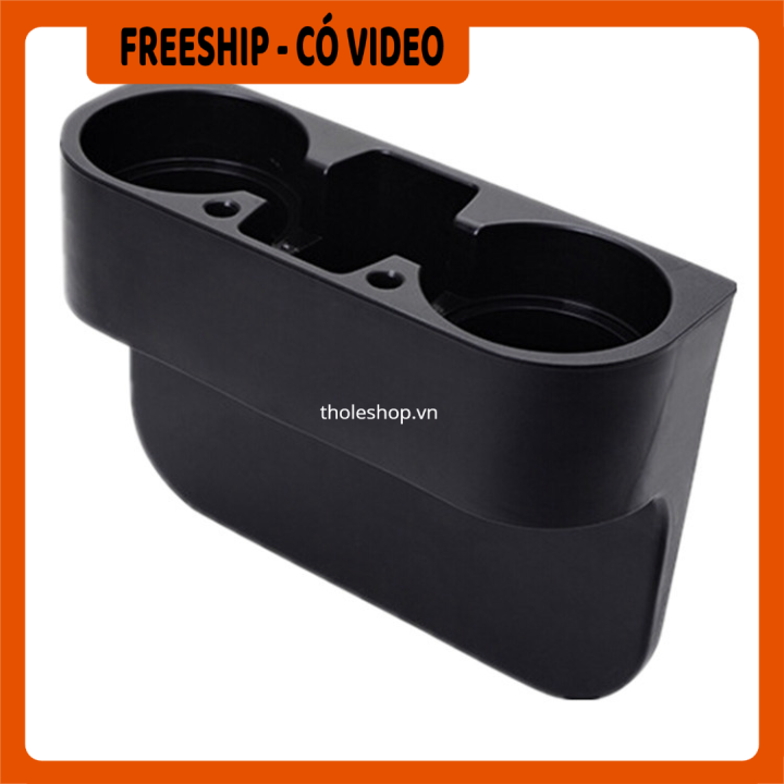 [FREESHIP] Khay đựng đồ trên xe hơi - Kệ để đồ khe ghế ô tô đa năng - Khay nhựa để nước chống ướt trong xe - Khay đựng nước và điện thoại