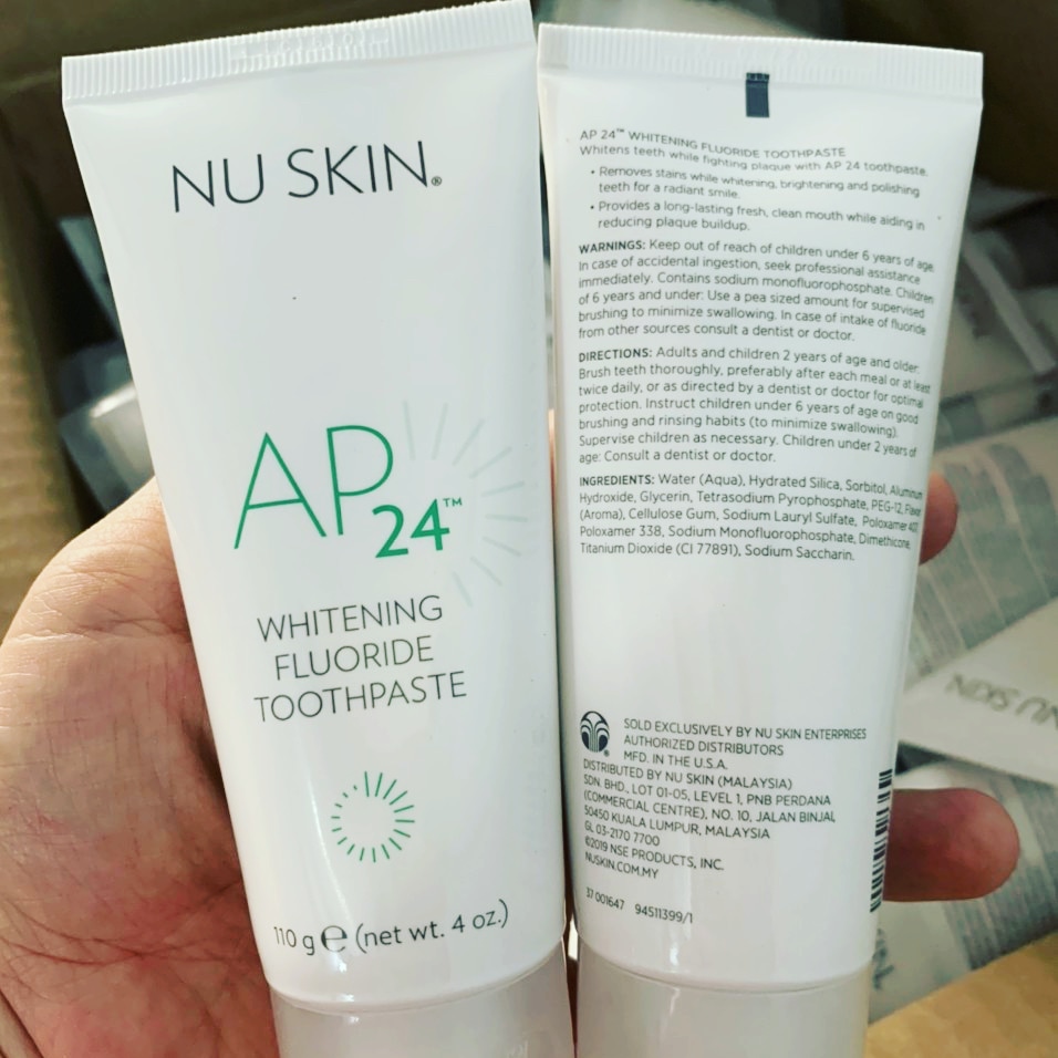 Kem đánh răng AP24 Công ty nhãn Tiếng Anh