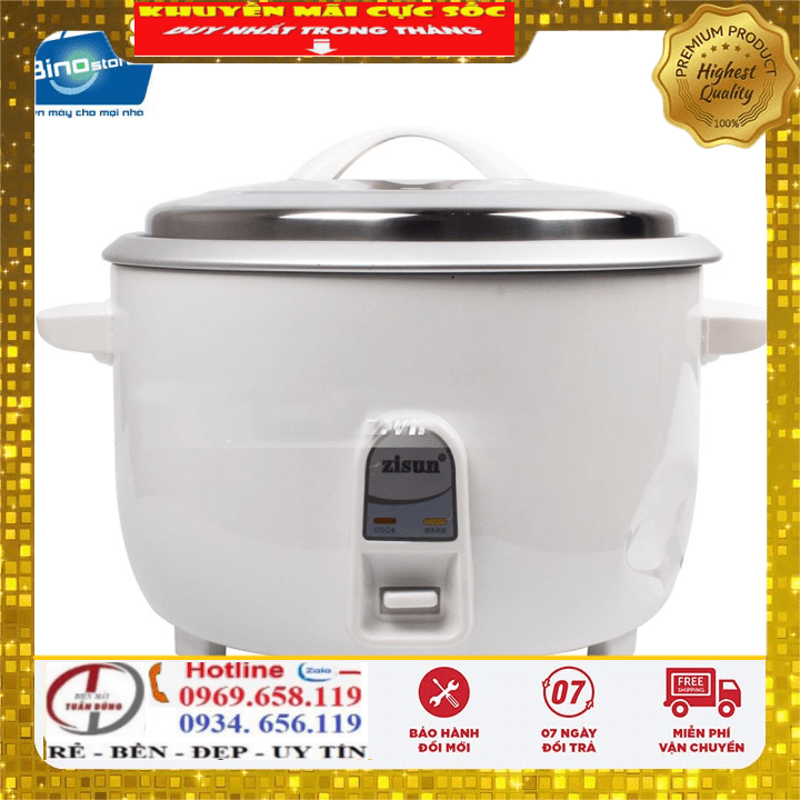Nồi Cơm Điện Công Nghiệp Zisun 5.6 Lit