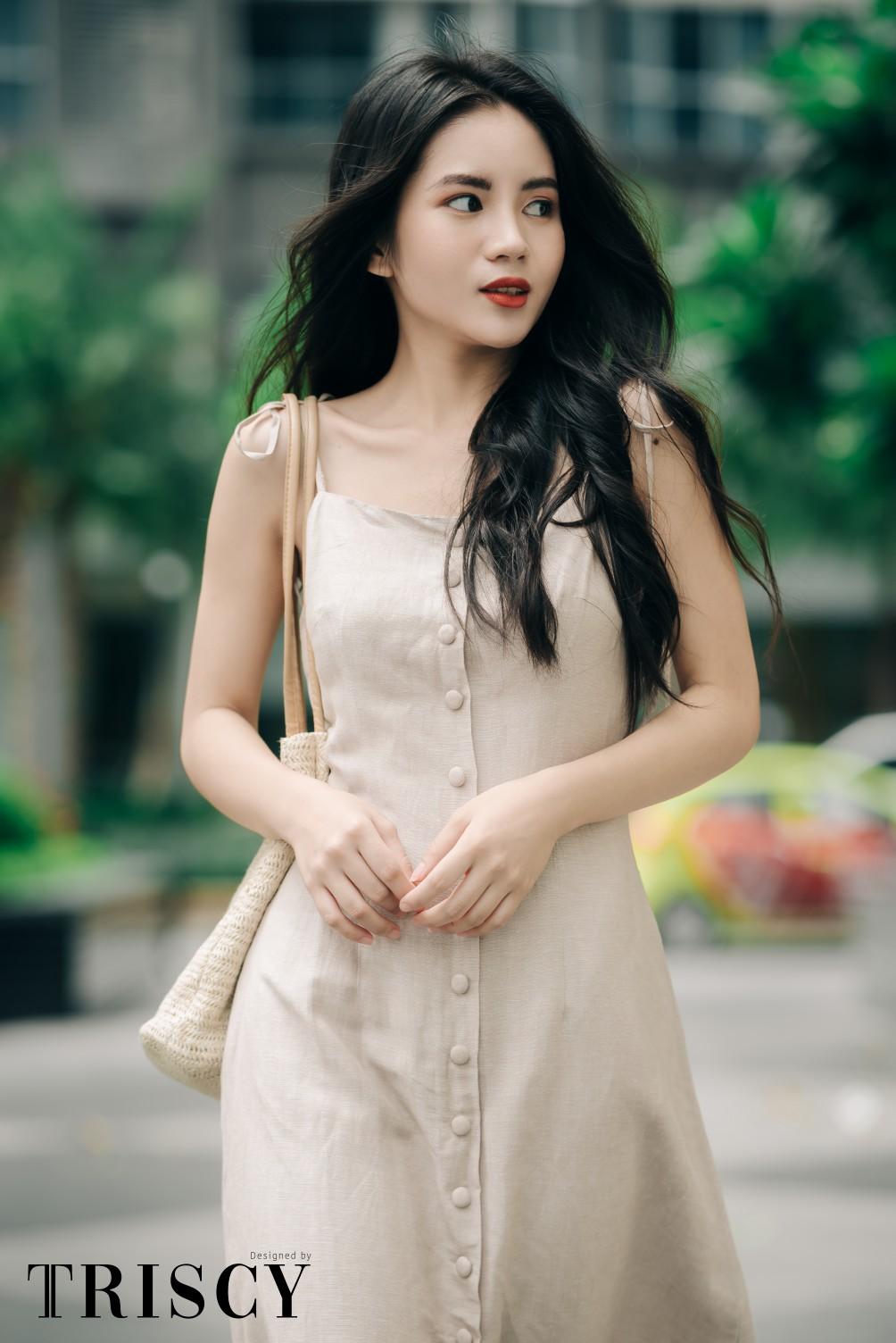 Đầm Linen 39D014 TRISCY