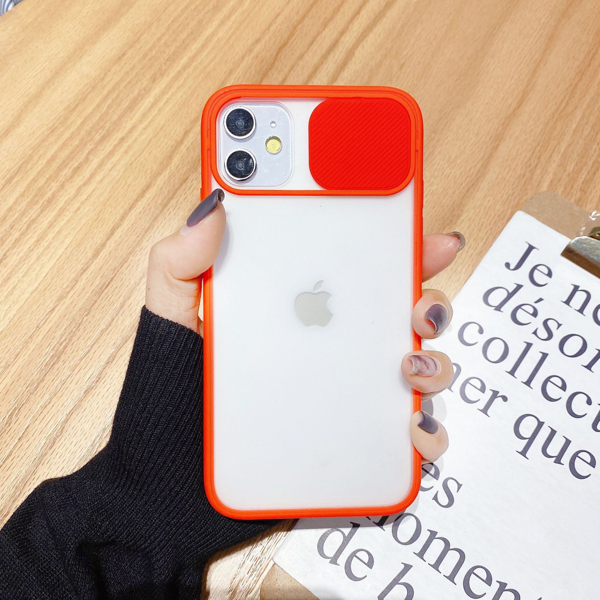 Ốp iphone nắp trượt nhám mặt mờ 6plus/6splus/7plus/8plus/X/Xs/Xsmax/11/11promax