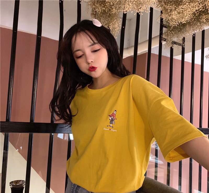[HCM]Áo thun nữ form rộng tay lỡ Unisex Gnight