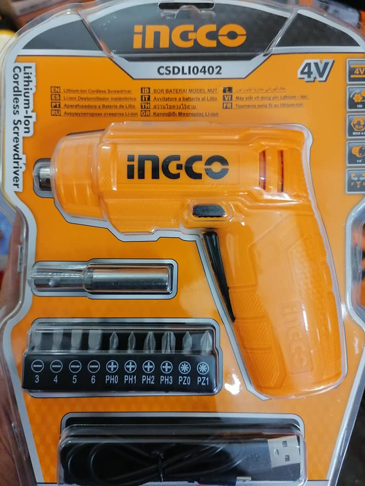 [HCM]Máy Siết vít dùng pin Lithium 4V ingco CSDLI0402