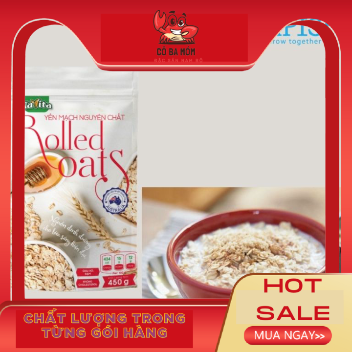 1 TÚI YẾN MẠCH ROLLED OATS NAVITA 250G - APIS CÔ BA MÓM - ĐẶC SẢN NAM BỘ