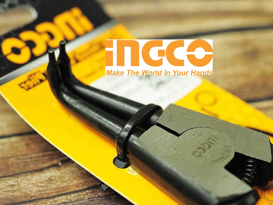 Kìm mở phe vòng ngoài mũi cong 7 inch ingco hccp011751