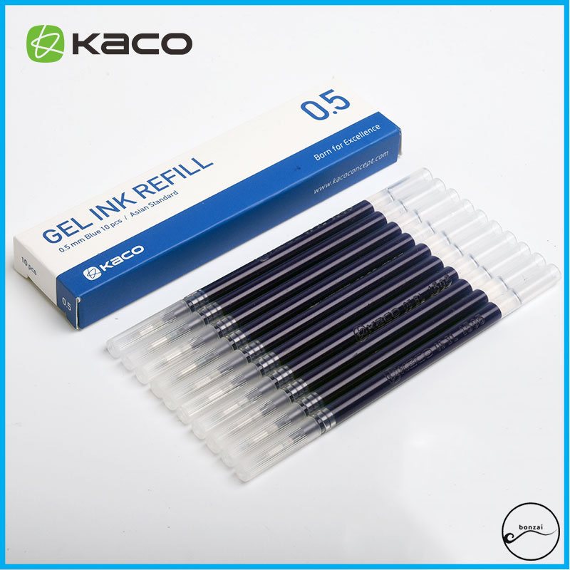 Ruột bút KACO PURE màu xanh (bộ 10 ngòi)