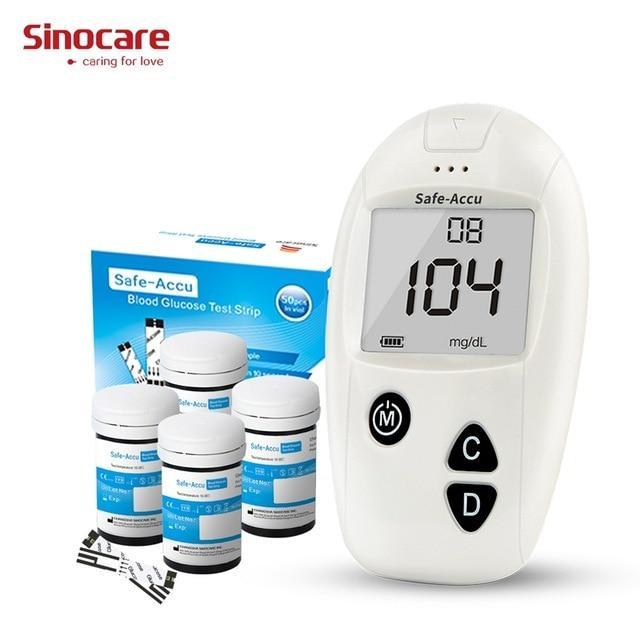 Máy Đo Đường Huyết Sinocare Safe Accu (25 Que Và 25 Kim)