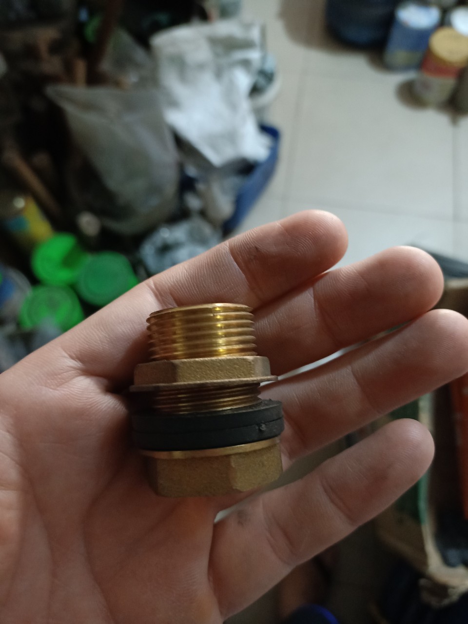ỐC SIẾT BỒN NƯỚC, ÉP THÙNG PHI 21, 27, 34 - ĐỒNG THAU