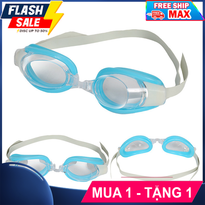 Kính bơi trẻ em mắt kính bơi nam nữ mắt kính bơi chống tia UV hạn chế sương mờ kèm bịt mũi và bịt tai