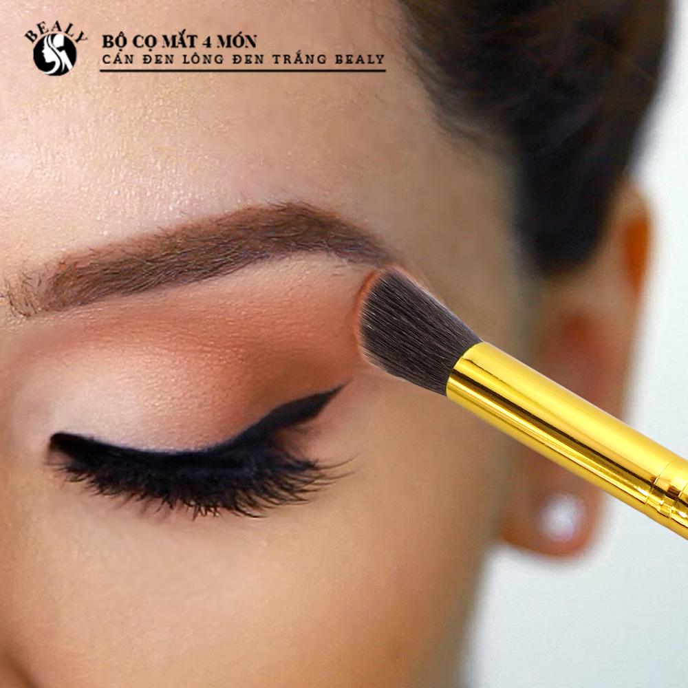 BỘ CỌ MẮT 4 MÓN CÁN ĐEN LÔNG ĐEN TRẮNG BEALY