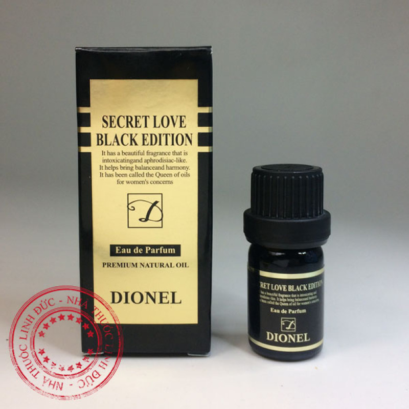 Nước hoa vùng kín Dionel Secret Love Black Edition Eau De Parfum Premium Natural Oil - Hàn Quốc