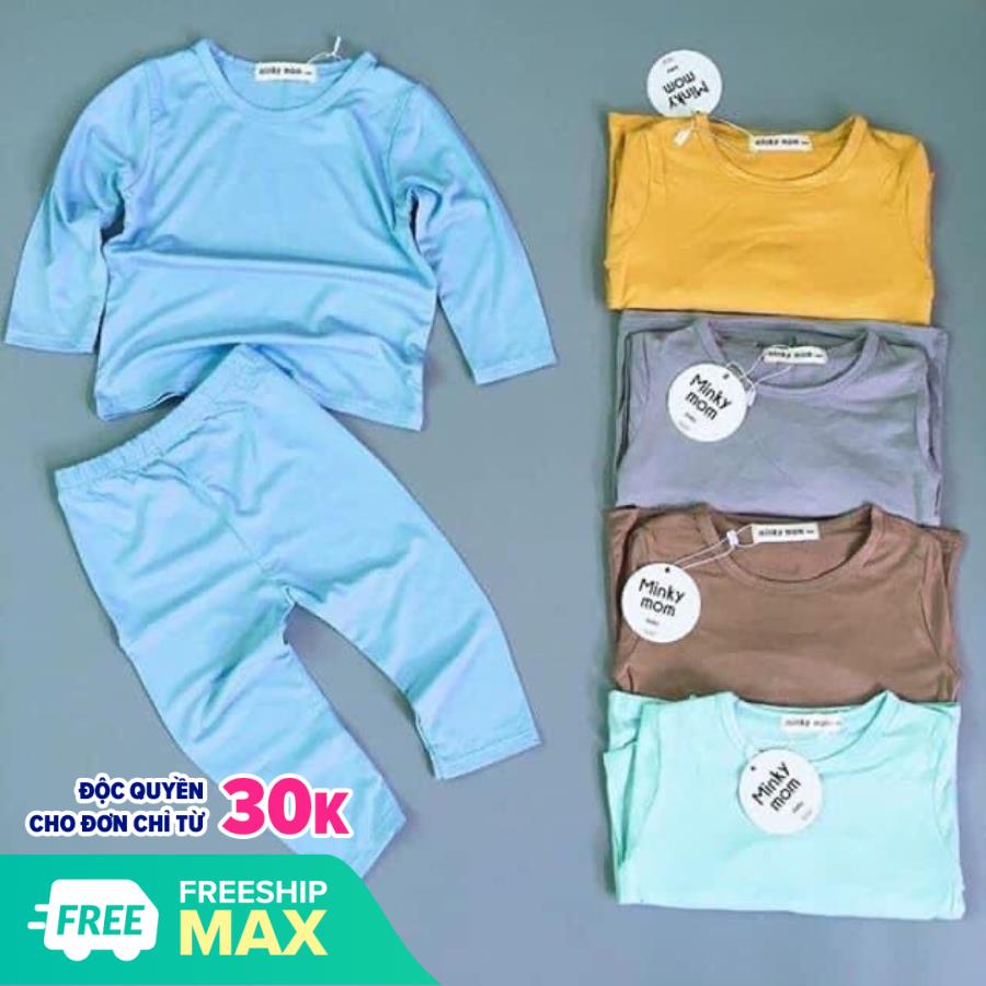 ( COMBO 2 ) BỘ THUN LẠNH dài tay bé trai gái siêu mát siêu co dãn 4 chiều 4-28kg