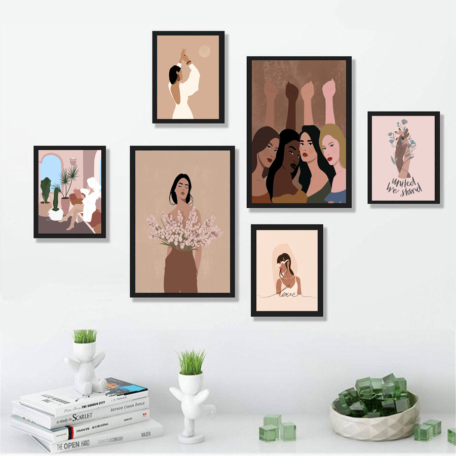 Tranh treo tường tranh trang trí phòng hiện đại tranh cô gái THD65