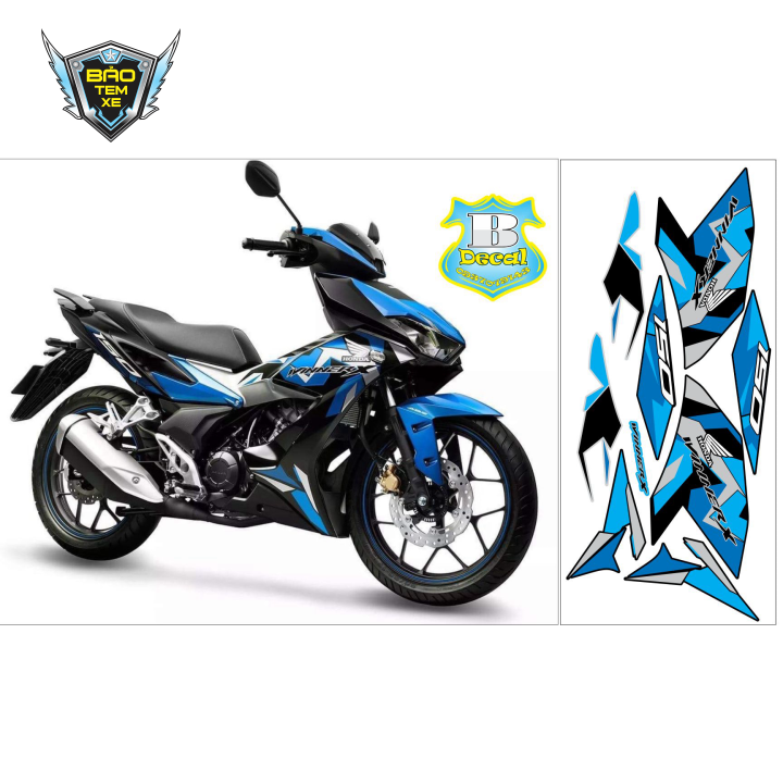 Tem rời xe winner X mẫu zin xanh đen