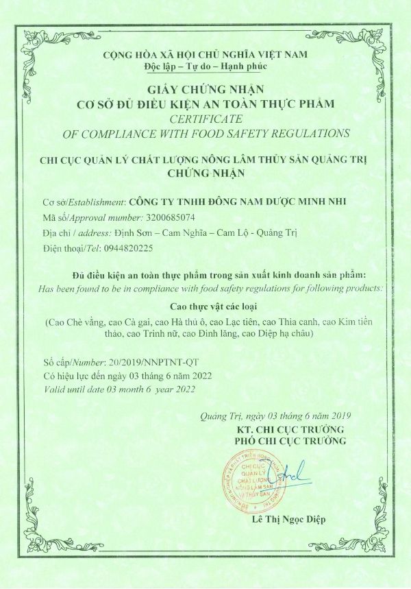 Cao lạc tiên - Đinh lăng Hộp 100gr