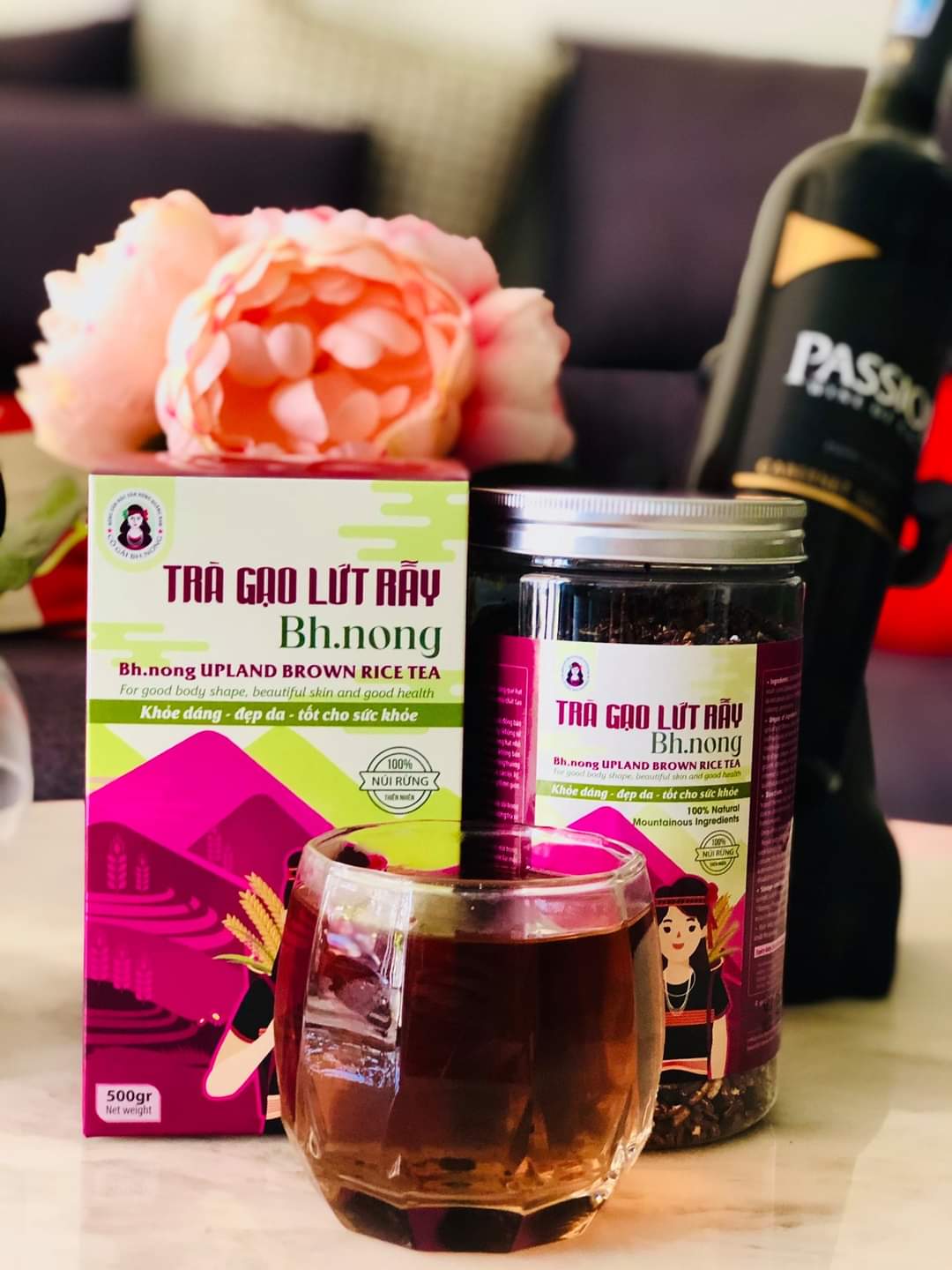 [HCM]Trà gạo lứt rẫy BHNONG- BEANFOOD