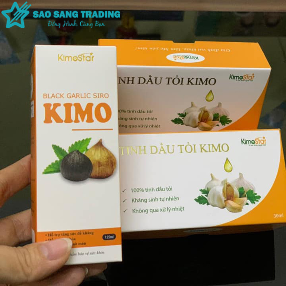 Combo 4 chai Siro tỏi đen KIMO - Sao Sáng Trading