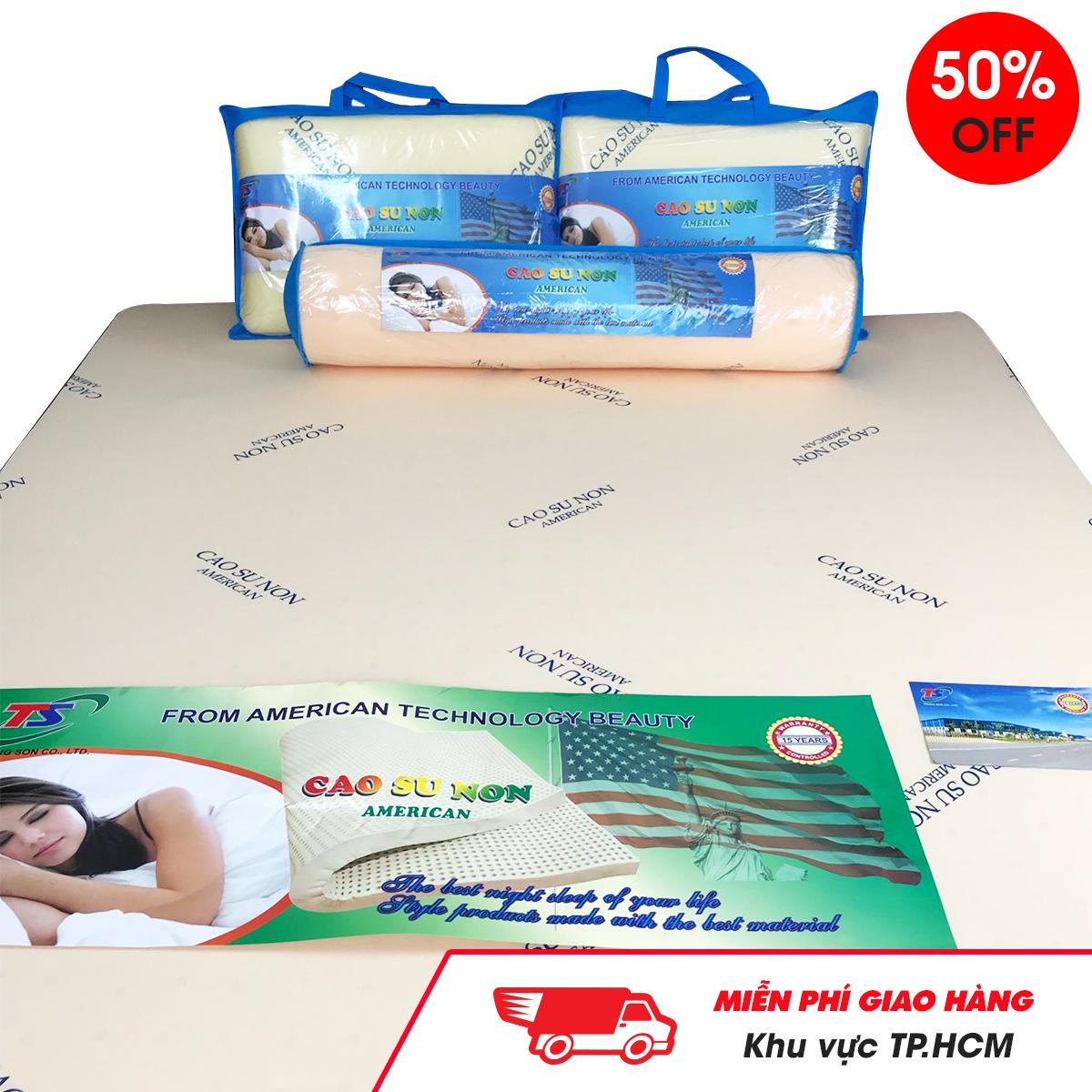 Nệm cao su non American 1m8x2mx10cm + Full Quà tặng