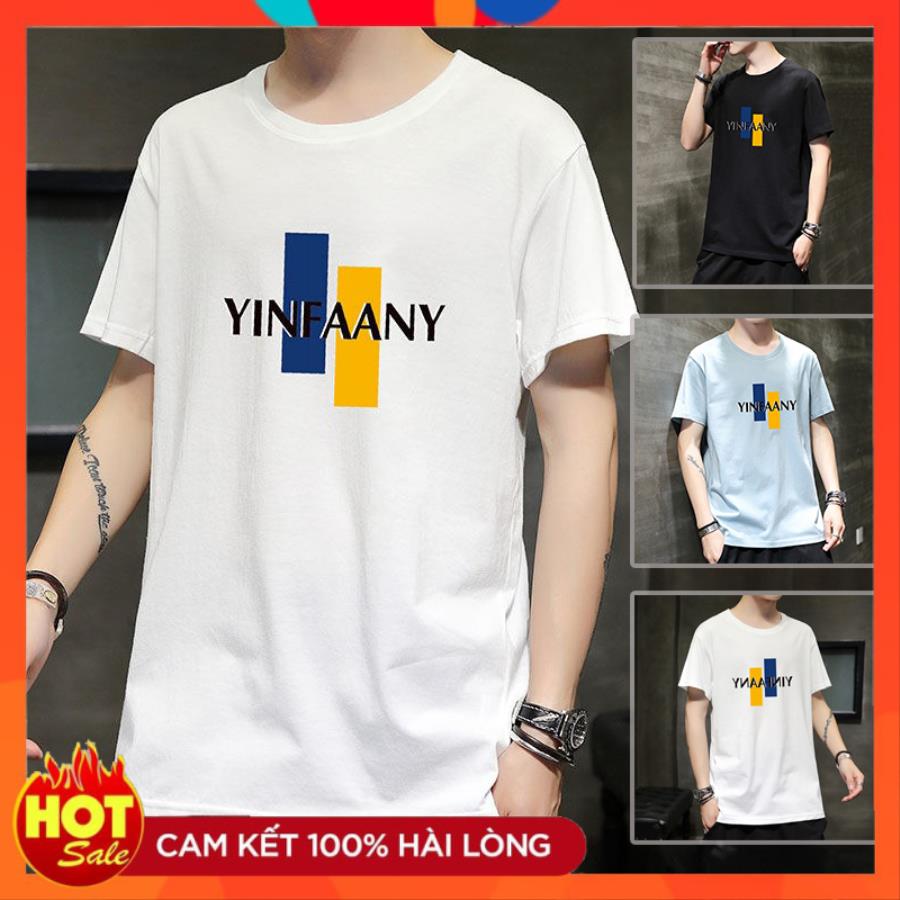 [ Hoàn Tiền 15% ] Áo Thun Nam Mẫu Mới 2023 Tay Ngắn Họa Tiết Chữ YINFAANY Phong Cách Đơn Giản Dễ Phối Đồ C-Chat MEN TOP 199