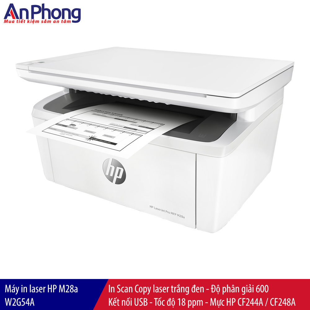 Máy In Scan Copy HP M28a kết nối USB