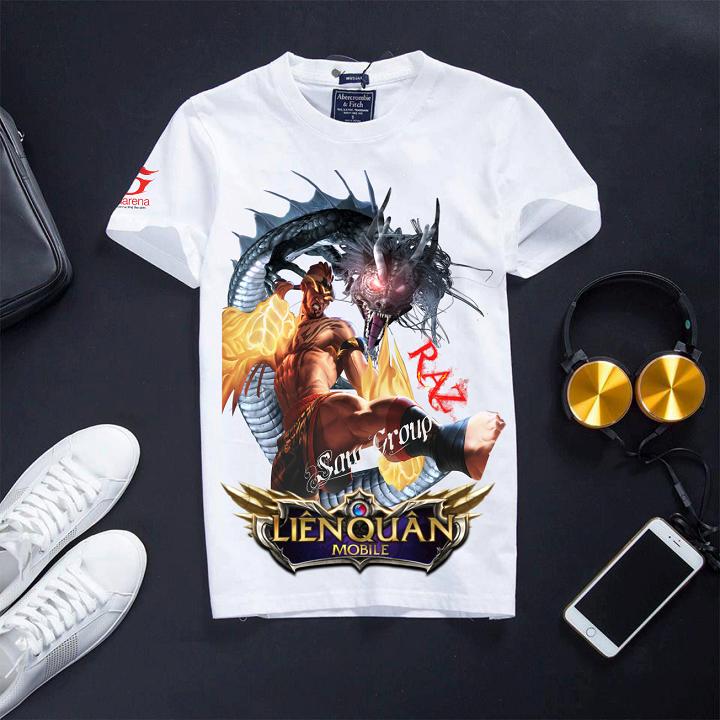 Áo Liên Quân Mobile Cổ Tròn Màu Trắng - Raz Muay thái