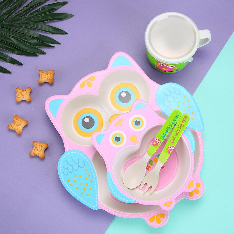 Bộ Chén Ăn Dặm 5 Món Sợi Tre Thiên Nhiên