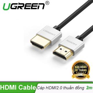 HCMDây HDMI 2.0 thuần đồng 10.2Gbps đầu hợp kim Dài 2m UGREEN HD117 thumbnail