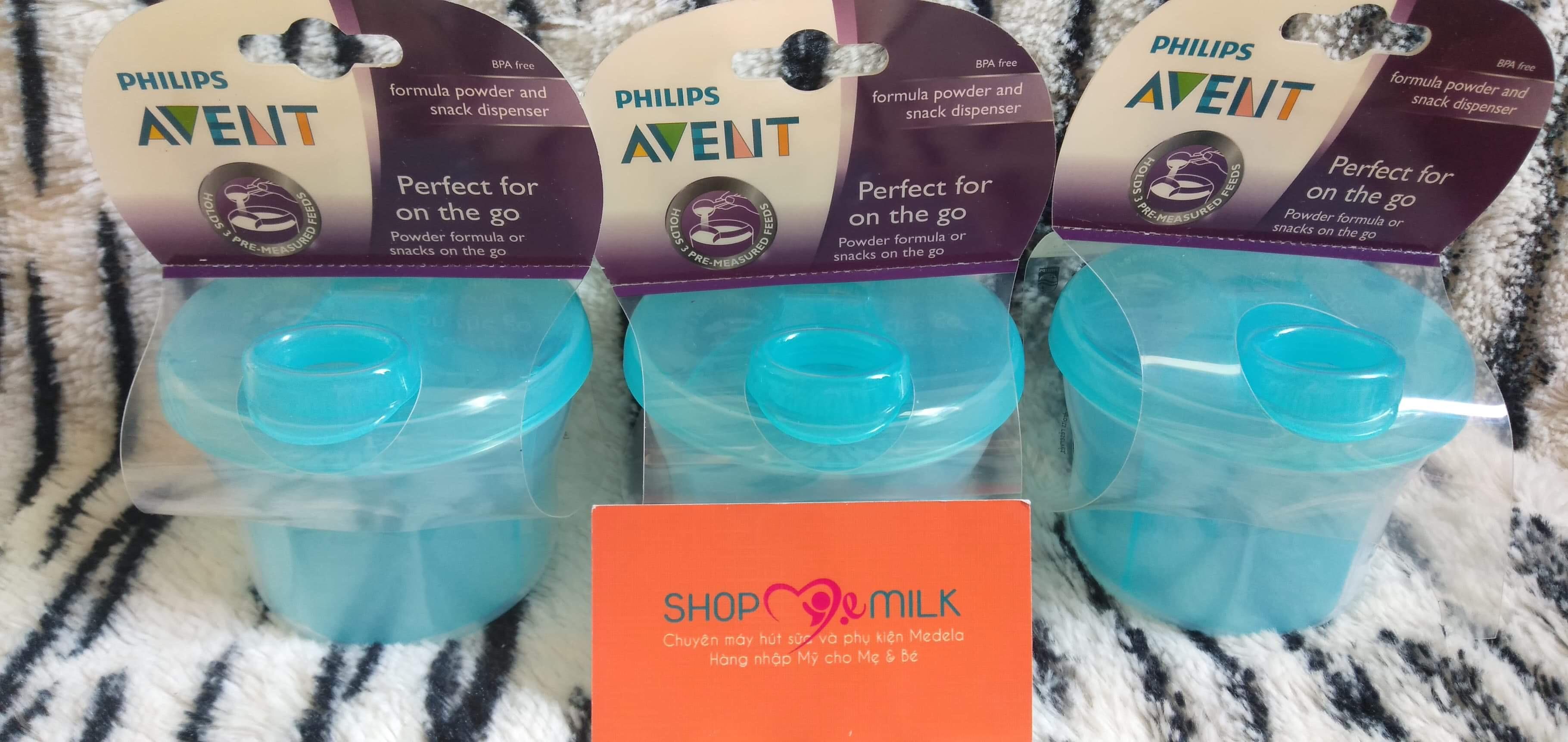 Hộp chia sữa Philips Avent(Xanh)