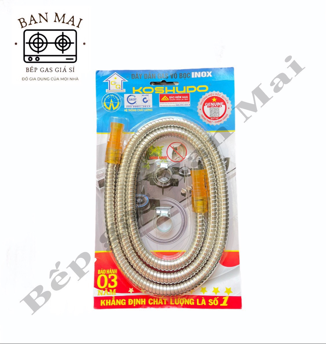 [HCM] Dây Dẫn Gas Vỏ Bọc Inox Koshudo