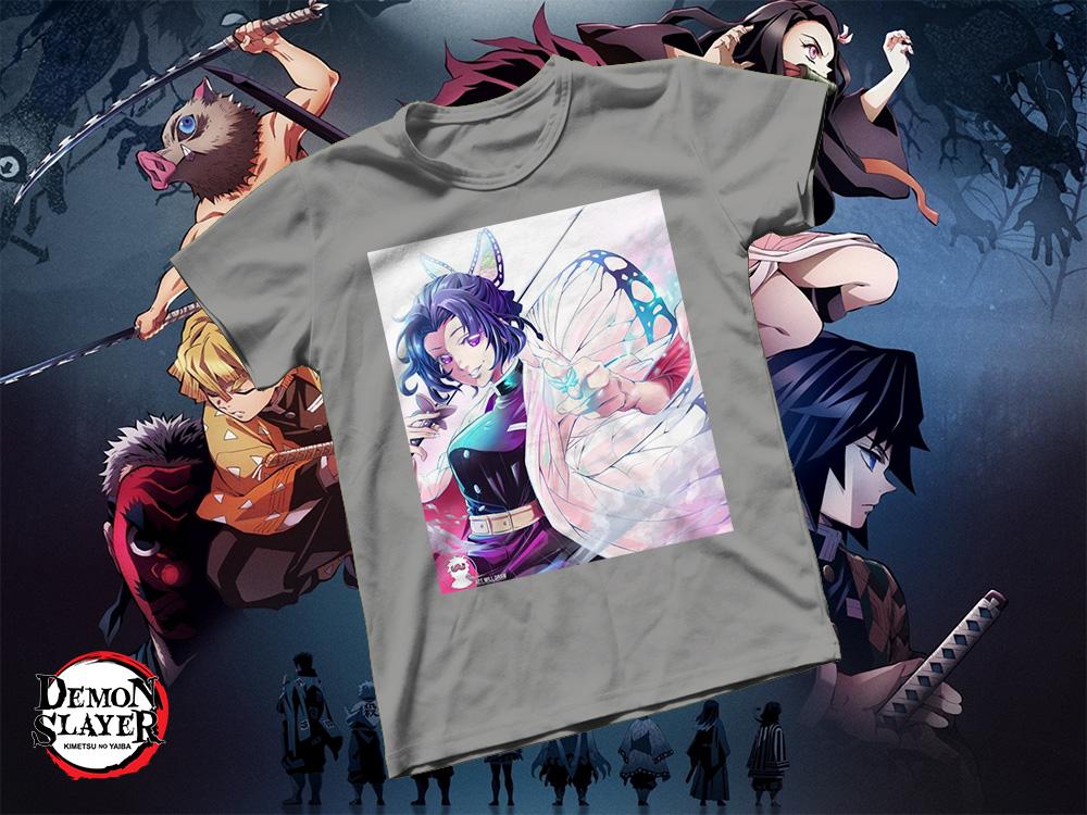 [HCM]Áo thun Cotton Unisex - Anime - Kimetsu no Yaiba - Trùng trụ Shinobu
