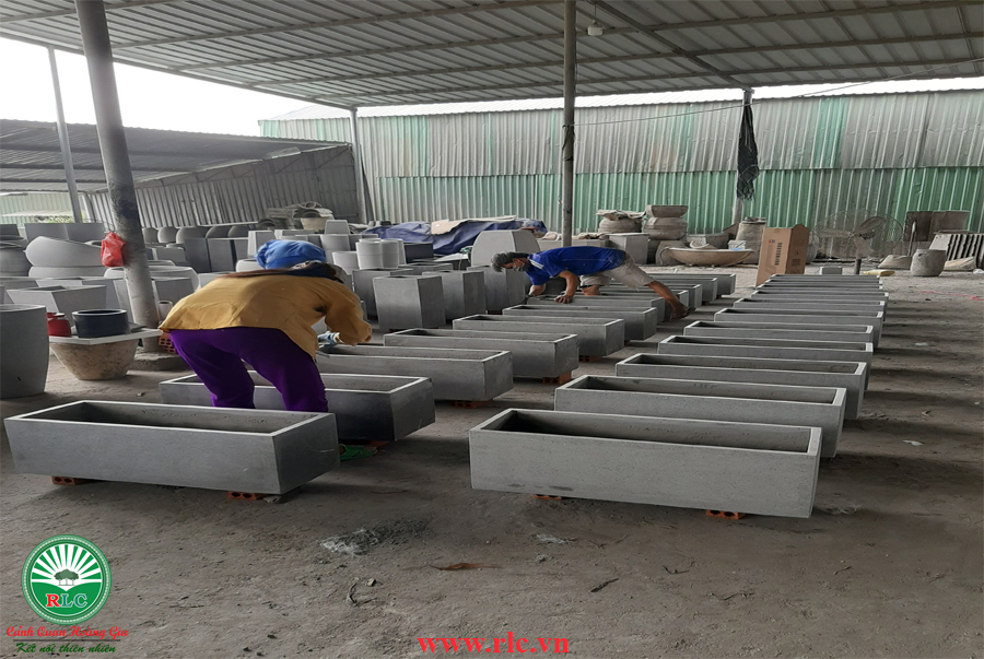 [HCM]Chậu Xi Măng Đá Mài HXCN002: 80*30*30