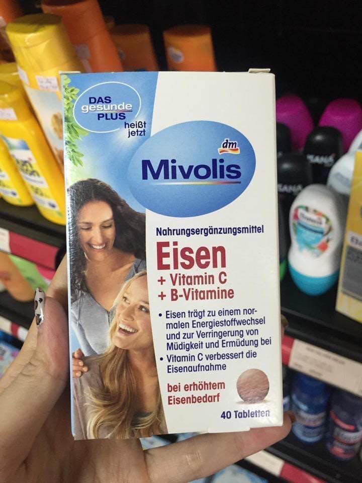 Viên uống bổ sung sắt, vitamin C và B Mivolis