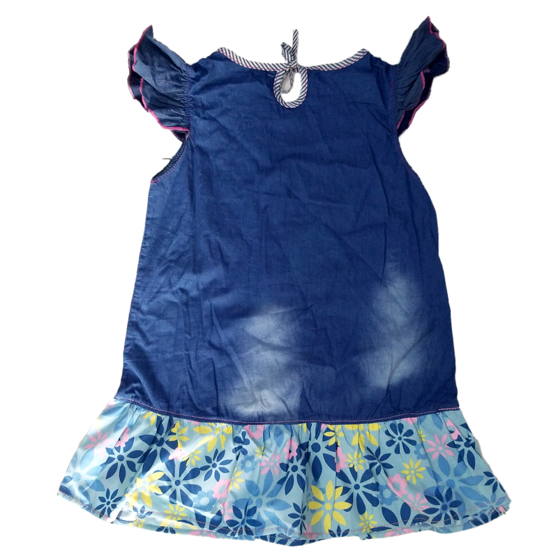 Đầm jean bé gái mẫu họa tiết ngẫu nhiên size từ 14-30kg