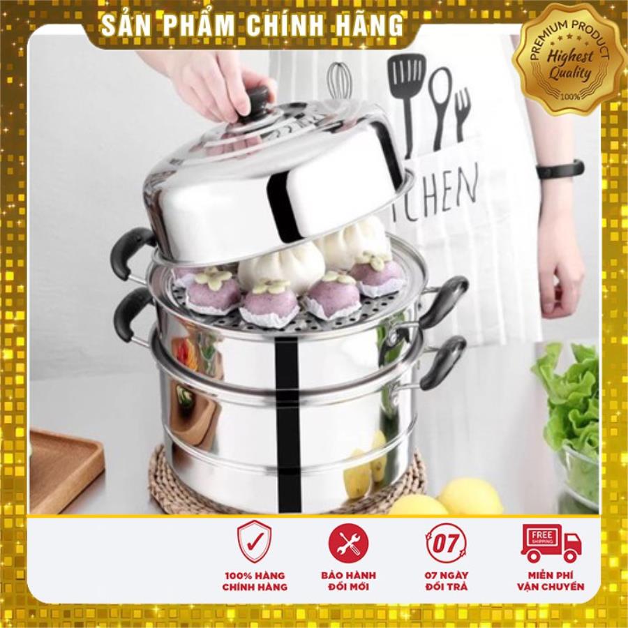 Nồi hấp inox 3 tầng