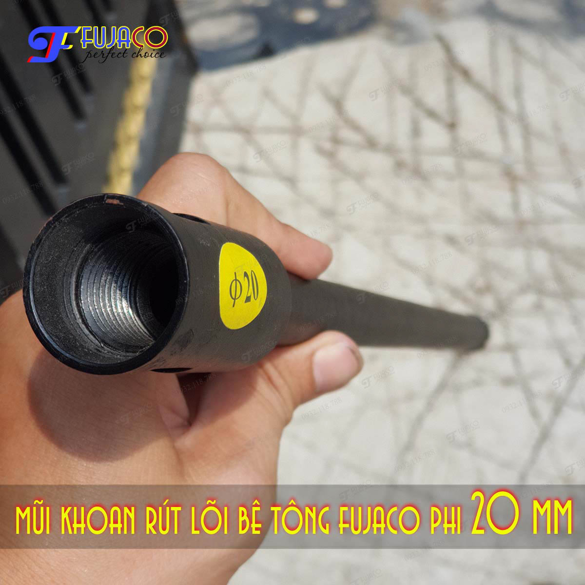 [HCM]Mũi khoan rút lõi bê tông phi 20 mm - FUJACO