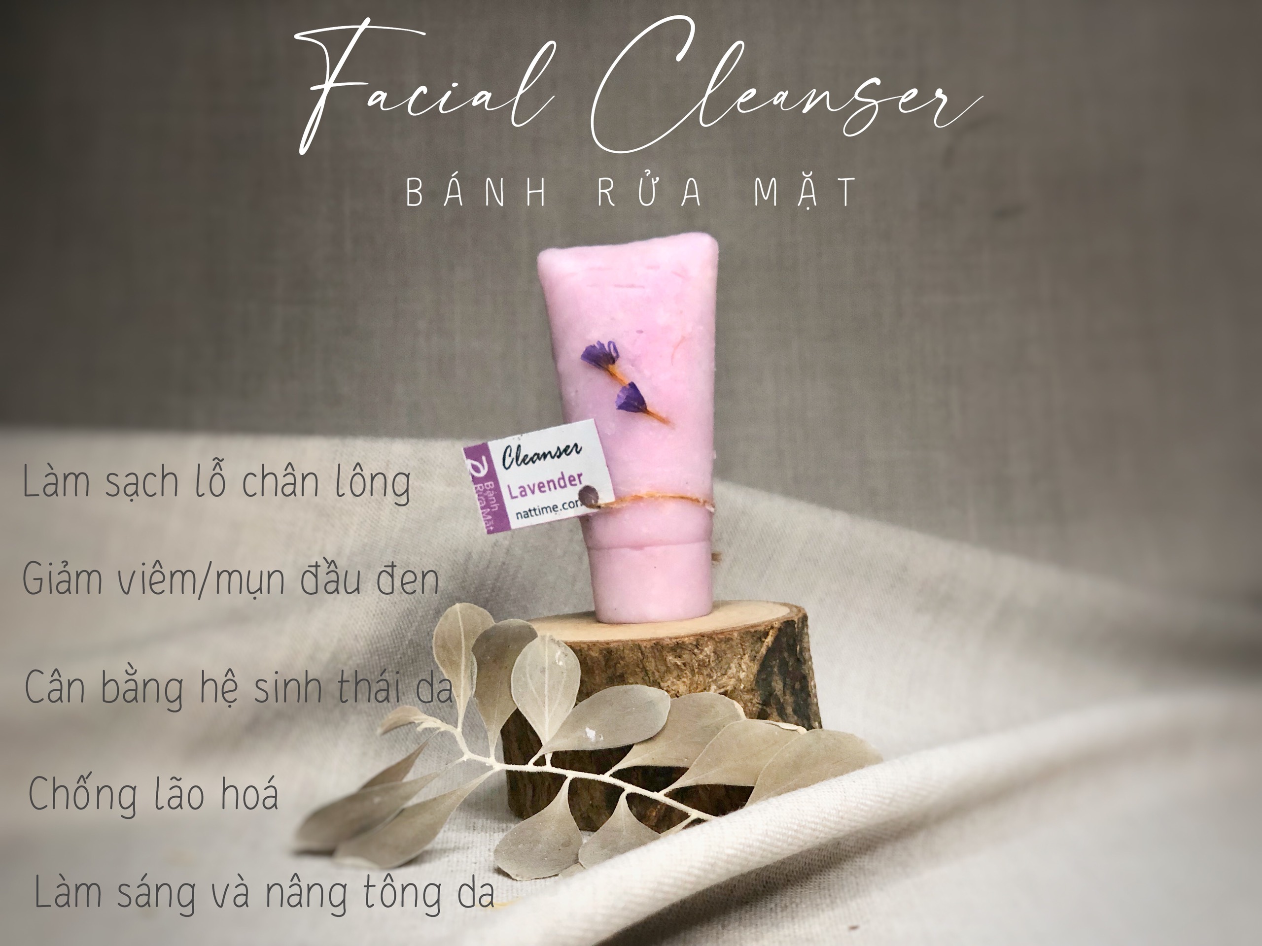 [HCM]Bánh Rửa Mặt Nattime ( Ngừa Mụn Sáng Da )