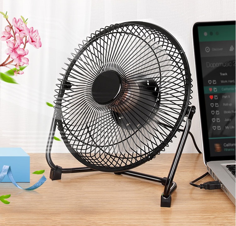 Quạt USB lồng sắt cỡ lớn 20cm, 4 cánh quạt cực mát