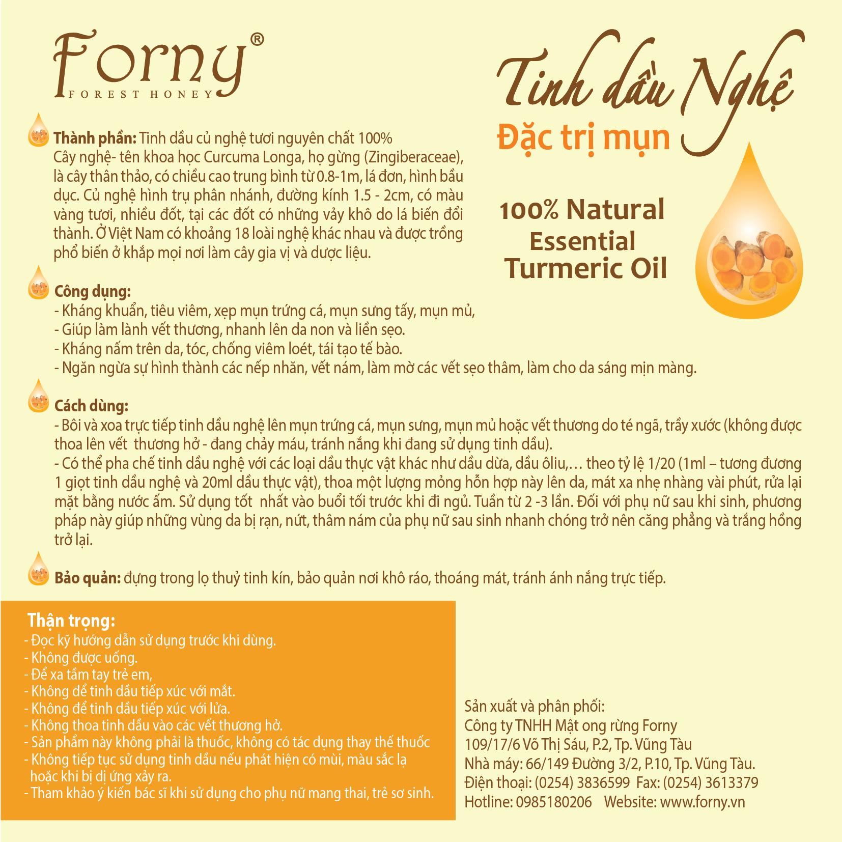 Tinh dầu nghệ Forny 10ml