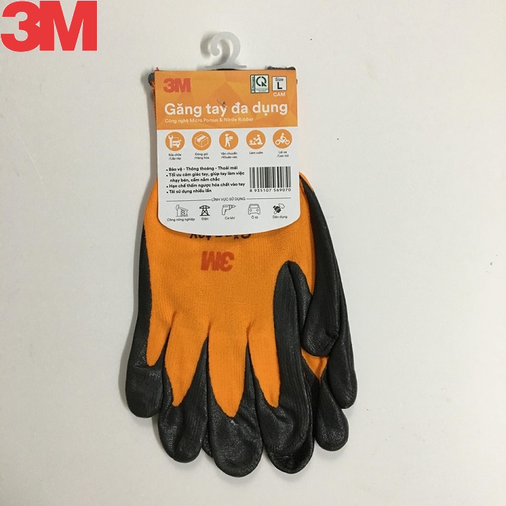 Găng tay đa dụng 3M màu cam size L