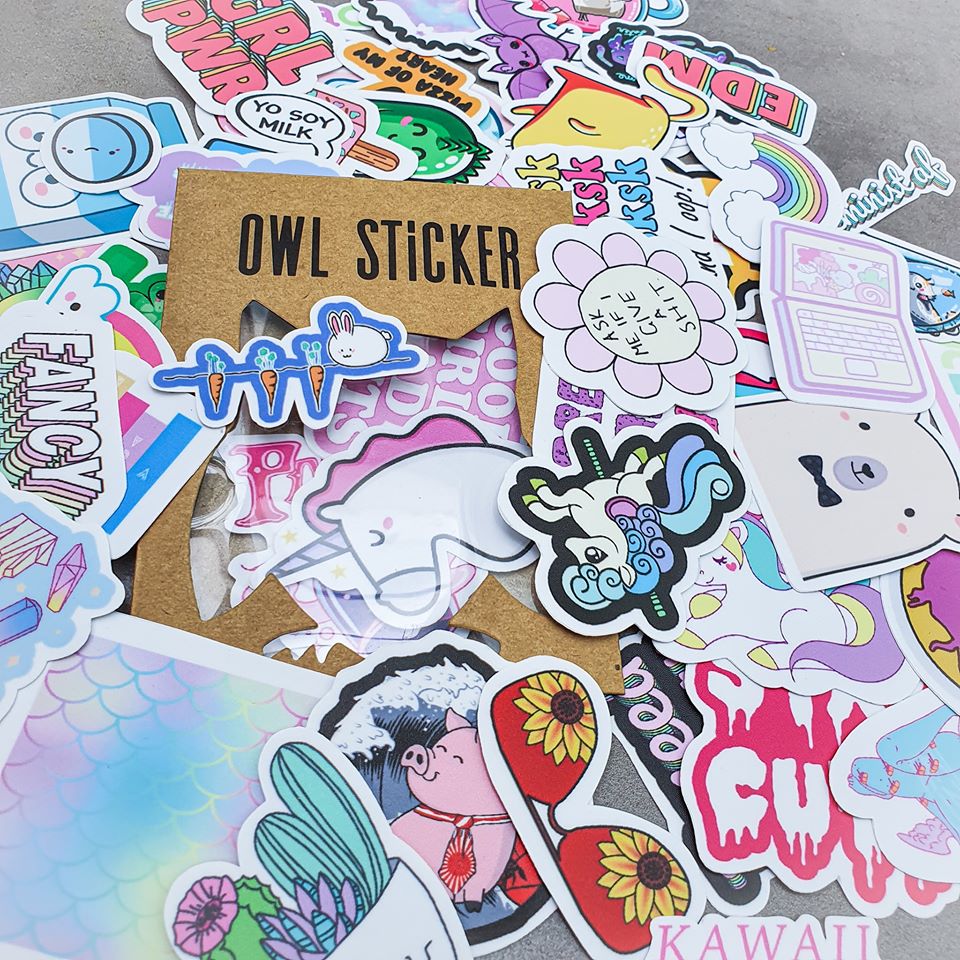 [HCM]Bộ 20 - 100 hình dán DỄ THƯƠNG chống nước cao cấp