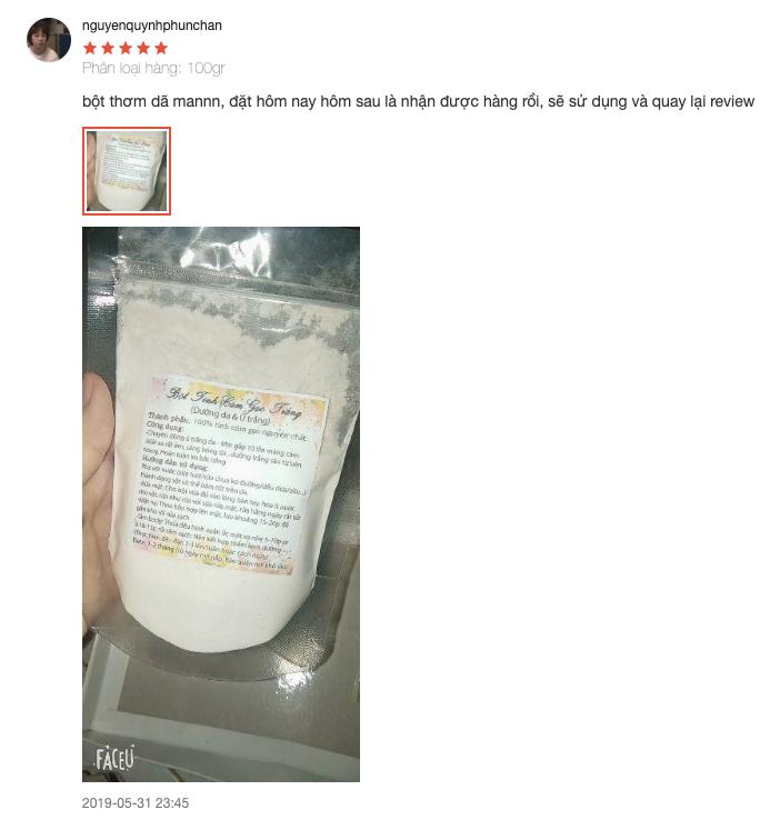 [HCM]Bột Tinh Cám Gạo Sữa 100 Gram - Đắp Mặt Ủ Body