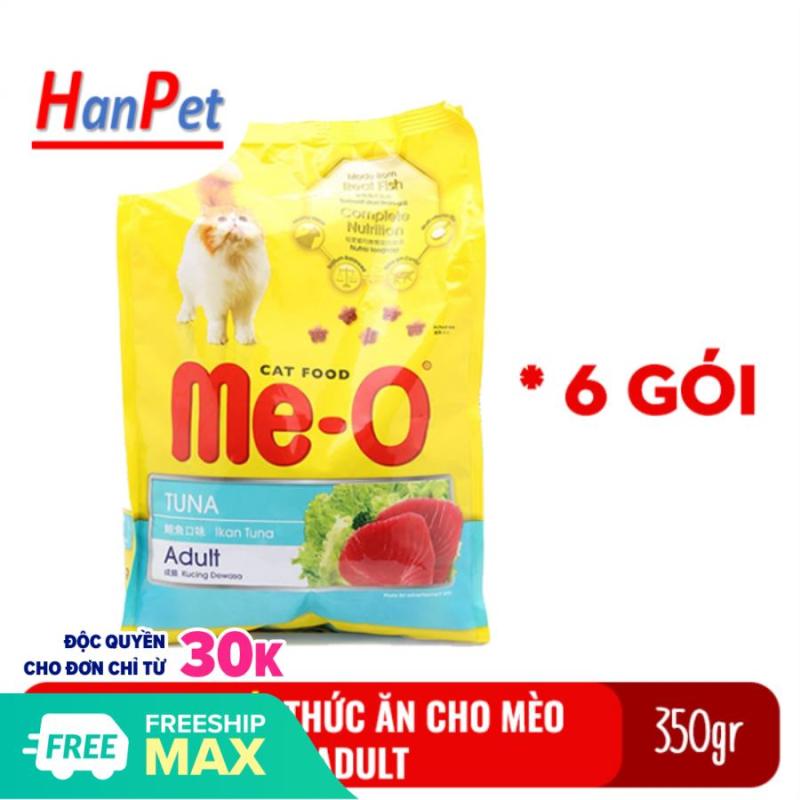 HPKM- Me-O Adult Combo 6 gói vị cá ngừ 350gr -Thức ăn cho mèo lớn đã trưởng thành trên 1 tuổi