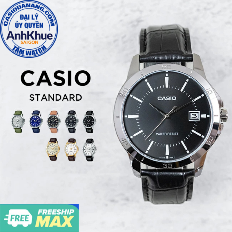Đồng hồ nam dây da Casio Standard chính hãng Anh Khuê MTP-V004 Series (41mm)