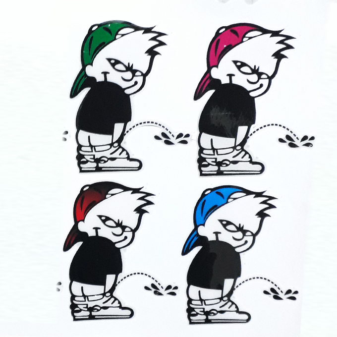 Decal dán xe ô tô sticker nổi Cậu bé ( Giá 4 cậu bé) tem dán ô tô, xe máy, ba lô, xe đạp điện, dán đồ chơi xe máy, đồ chơi ô tô, phụ tùng ô tô